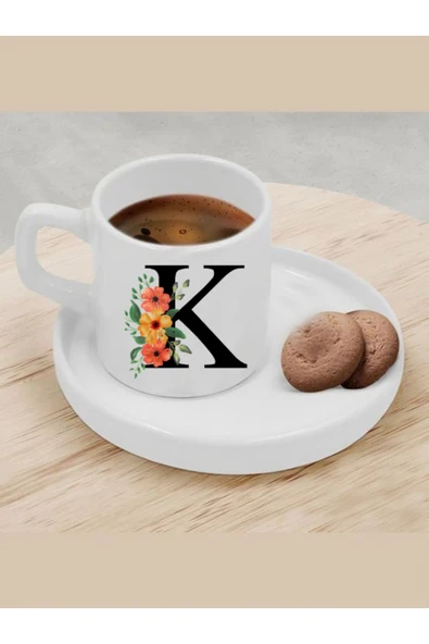 Özcan Tasarım Türk Kahvesi Fincanı K Harfi Fincan