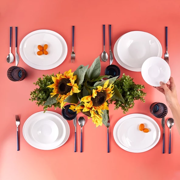 Karaca White Pure 24 Parça 6 Kişilik Yemek Takımı - 4