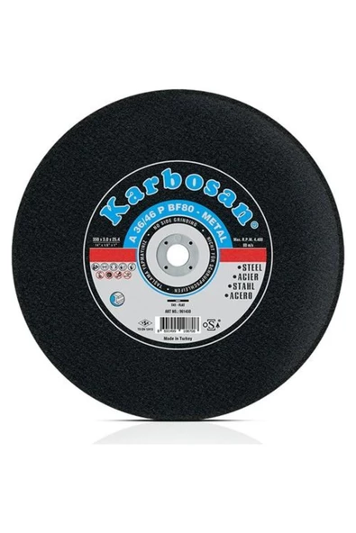 KARBOSAN Metal (NK) Sabit Tezgah Kesme Diskleri 350x3.5x25.4 Mm