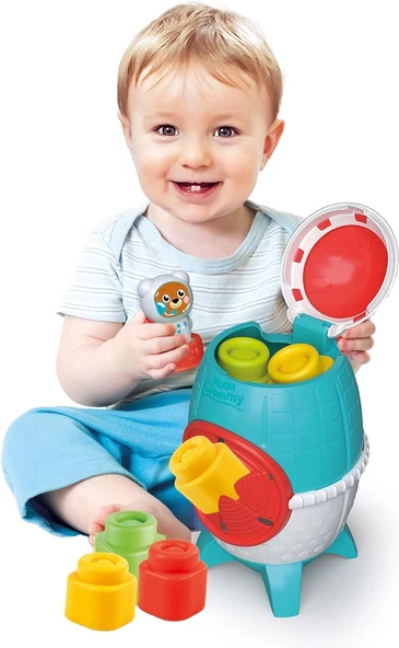 Clementoni Soft Clemmy Yumuşak Blok Duyusal Roket 5 Parça 17806 - 2