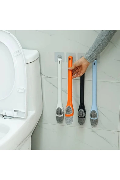 Silikon Tuvalet Klozet Detay Temizleme Ve İnce Detay Fırçası 2'Li Set - 2