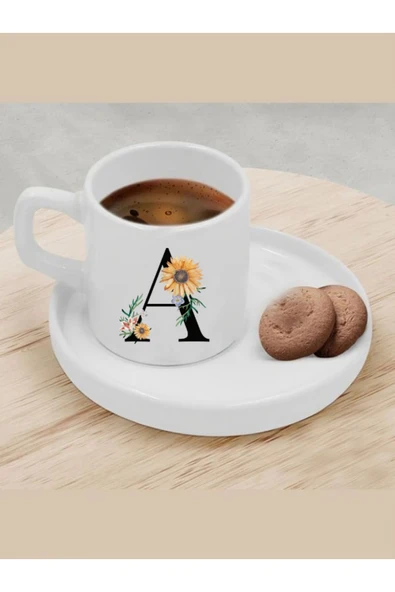 Özcan Tasarım Türk Kahvesi Fincanı A Harfi Fincan