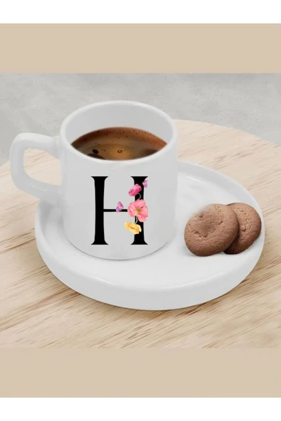 Özcan Tasarım Türk Kahvesi Fincanı H Harfi Fincan