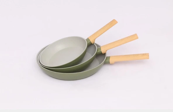 Winterbach 3lü Tava Seti Seramik/Granit 20-24-28 CM Soft Yeşil