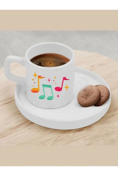Özcan Tasarım Türk Kahvesi Fincanı Müzik Modelli Fincan