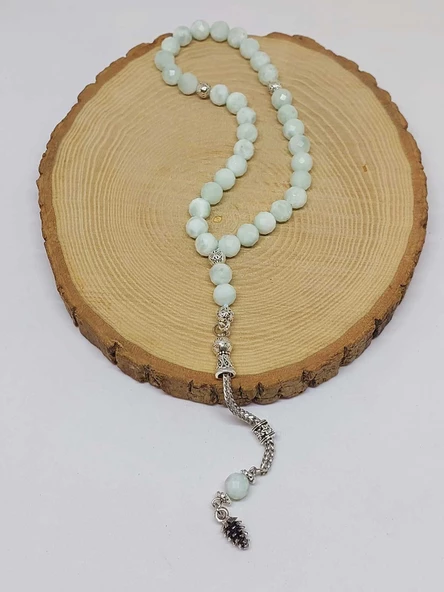 Larimar Taşı Üst Segment Faset Kesim 33lük Tesbih 8mm (42535) - Resim 4