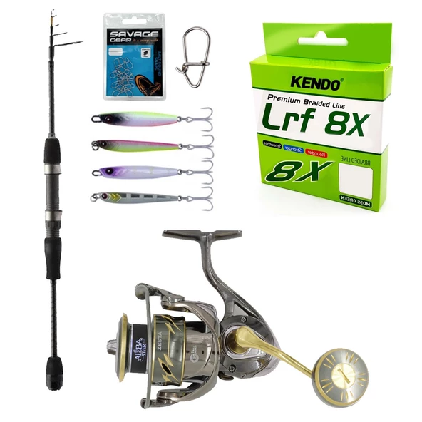 YekOutdoor Profesyonel LRF Olta Seti Okuma Lrf-Tele-706UL 210cm 1-8 gr Lrf Kamışı&Albastar Zesta 1000 Olta Makinesi