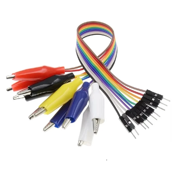 30cm 10 Pin Krokodil - Jumper Kablo (Erkek) - Resim 5