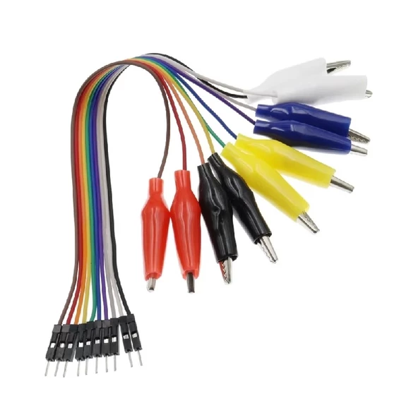 30cm 10 Pin Krokodil - Jumper Kablo (Erkek) - Resim 2