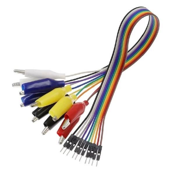 30cm 10 Pin Krokodil - Jumper Kablo (Erkek) - Resim 3