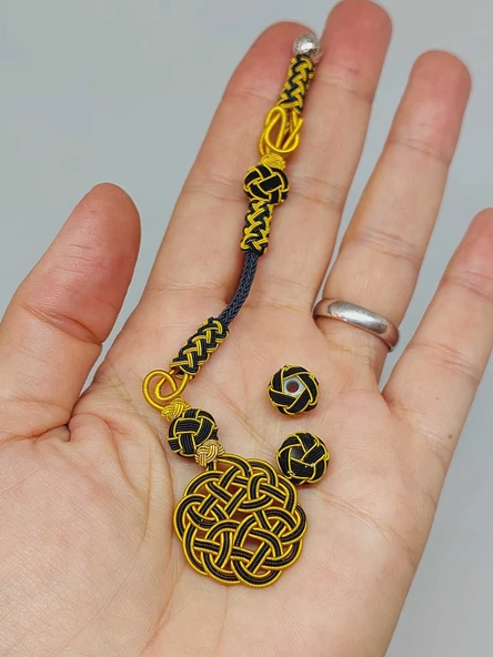 Bakır El İşi Kazaz Püskül & 2 Habbeli Takım (55718) ürün görseli