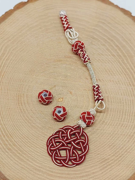 Bakır El İşi Kazaz Püskül & 2 Habbeli Takım (55724) - Resim 2