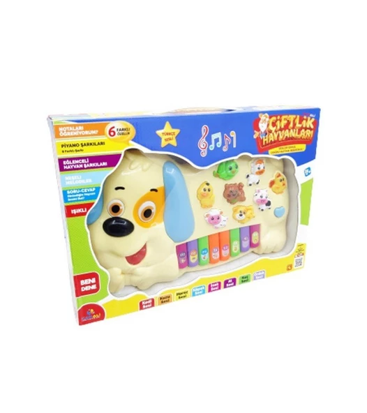 Köpek Görünümlü Çocuk Piano - Mavi Su Dünyası ürün görseli