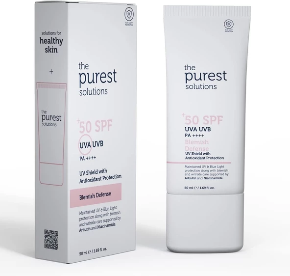 The Purest Solutions Lekeli Ciltler İçin Renkli Güneş Kremi SPF50+ 50 ML