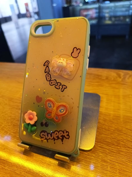 İPhone 7/8/SE Uyumlu Kabartma Figürlü Darbe Korumalı Kapak Rabbıt Kılıf - 3