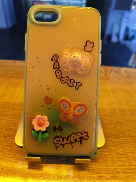 İPhone 7/8/SE Uyumlu Kabartma Figürlü Darbe Korumalı Kapak Rabbıt Kılıf - 4