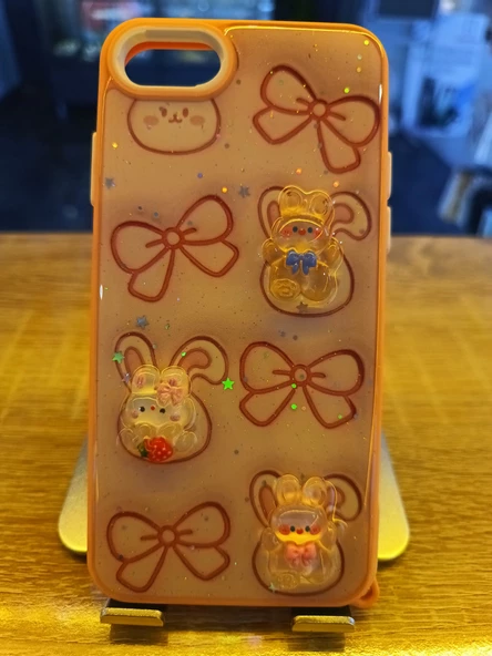 İPhone 7/8/SE Uyumlu Kabartma Figürlü Darbe Korumalı Kapak Kelebek Kılıf