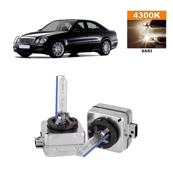 Mercedes E Serisi W212 2009-2016 Xenon D1S / D1R 4300K Sarı HID Xenon Ampul 2 Adet