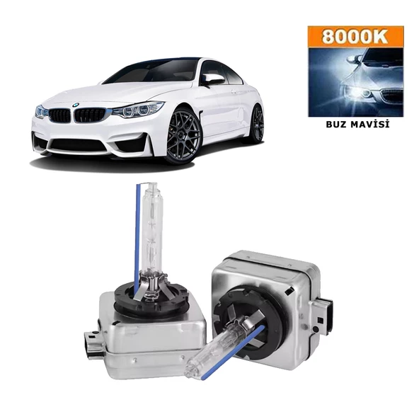 BMW 4 Serisi F32 2012-2017 Xenon D1S / D1R 8000K Buz Mavi HID Xenon Ampul 2 Adet