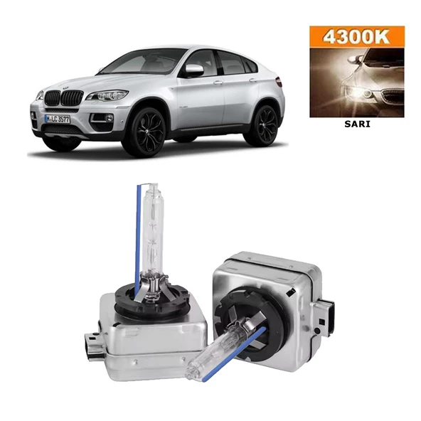 BMW X6 Serisi E71 2008-2014 Xenon D1S / D1R 4300K Sarı HID Xenon Ampul 2 Adet