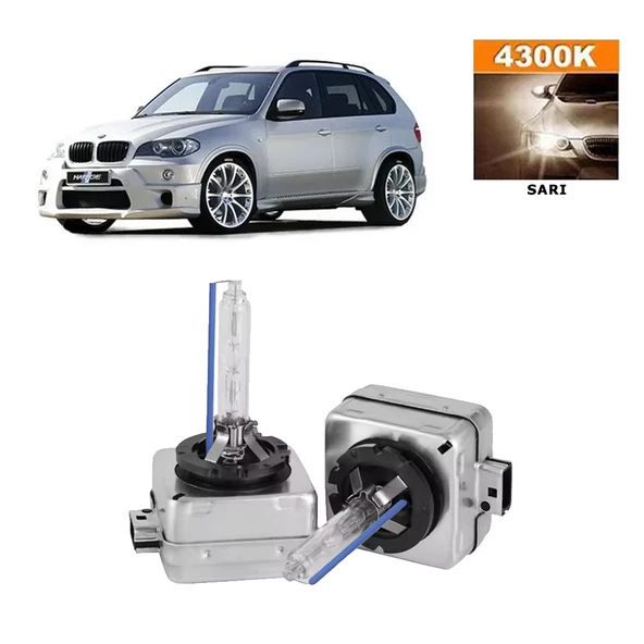 BMW X5 Serisi E70 2007-2013 Xenon D1S / D1R 4300K Sarı HID Xenon Ampul 2 Adet