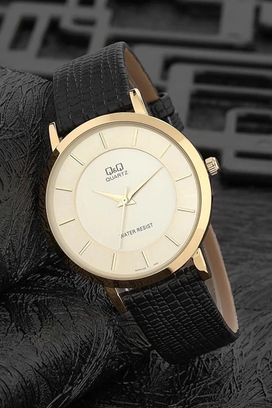Q&Q Q944J100Y Gold Siyah İnce Kasa Vintage Erkek Kol Saati - 2
