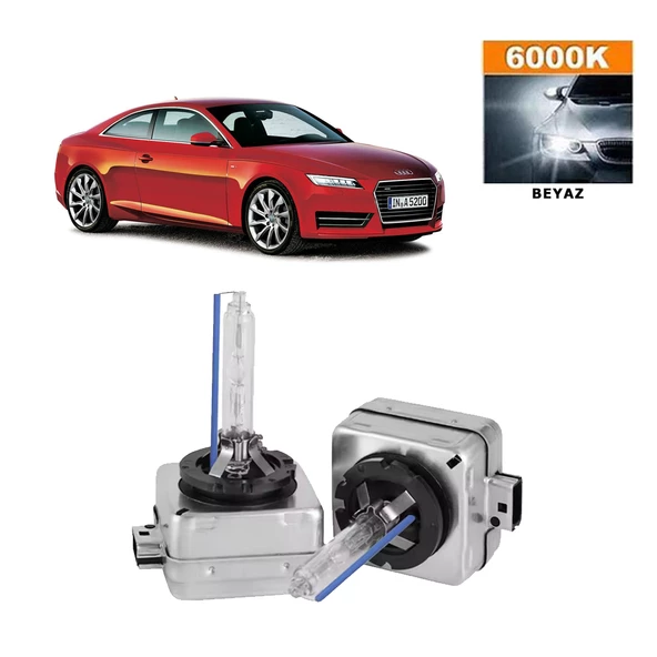 Audi A5 2011-2019 D3S / D3R 6000K Beyaz HID Xenon Ampul 2 Adet