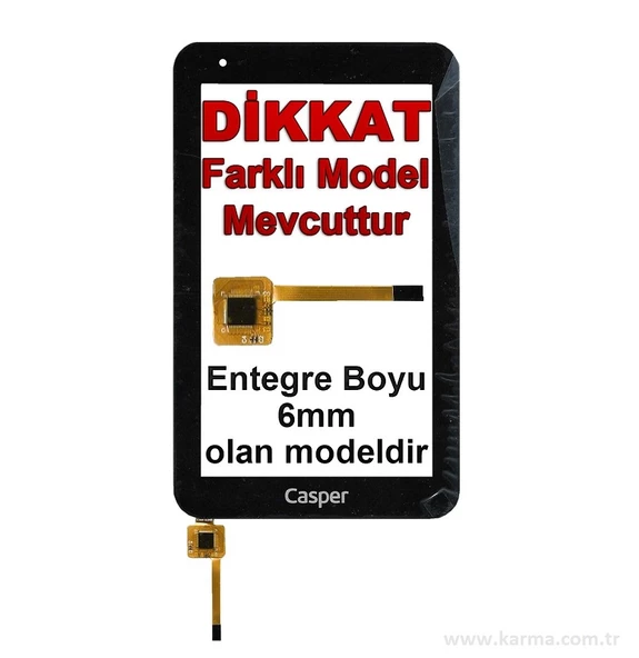 Casper Via T7, T7D, T7t 7" Dokunmatik Panel - Siyah DYJ-XD70NA41-A8 ORTABOY CHİP'Lİ (2.Versiyon)