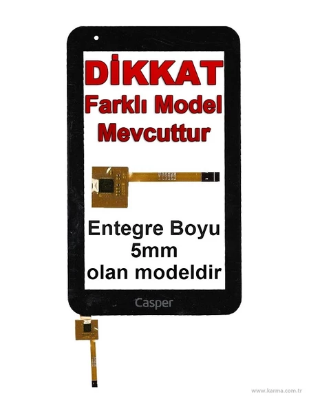 Casper Via T7, T7D, T7t 7" Dokunmatik Panel - Siyah XD70NA41-V2  KÜÇÜK ÇHİP'Lİ (1.Versiyon)