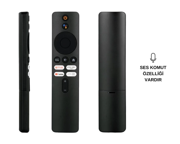 (SES KOMUTLU) XIAOMI BOX 4S-4K NETFLIX PRIME VIDEO YOUTUBE TUŞLU SES KOMUTLU KUMANDA