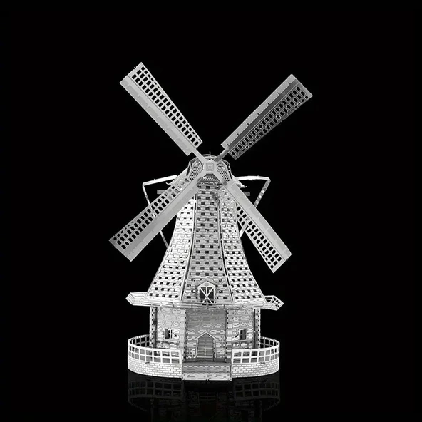 DIY 3D Metal Puzzle Bulmaca HOLLANDA YEL DEĞİRMENİ 14+ yaş üstü Hediyelik model - 2