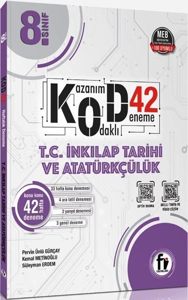 8. Sınıf İnkılap Tarihi ve Atatürkçülük Kod 42 Deneme Fi Yayınları
