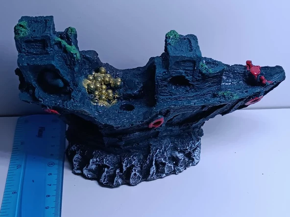 Netx  İncili Batık Gemi 17x6x8 cm Akvaryum Dekoru - 2