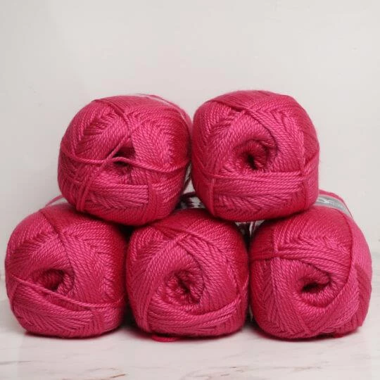 Polosu Lüks Patik El Örgü İpi 319 Şeker Pembe ( 5 Adet ) - 2