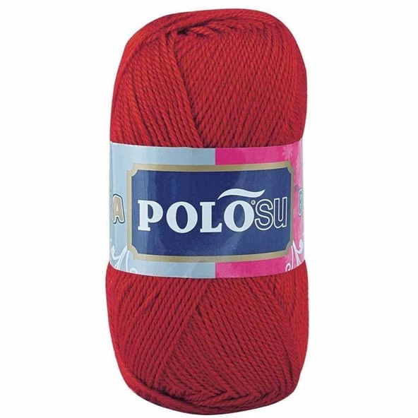 Polosu Lüks Patik El Örgü İpi 307 Kırmızı ( 5 Adet )