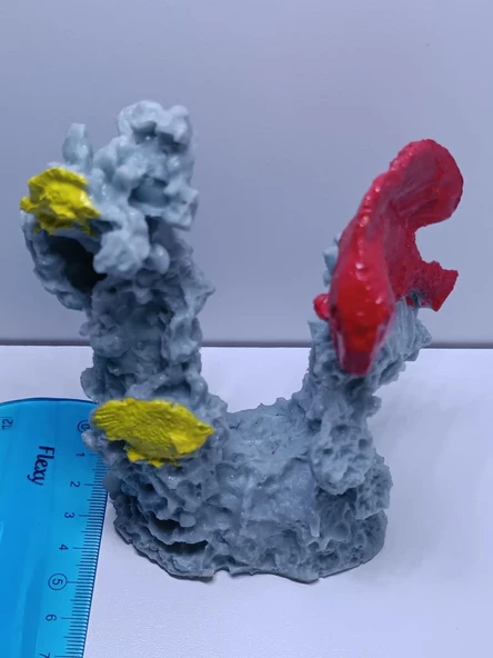 Netx Balıklı Mercan 8x5x9 cm  Akvaryum Dekoru - Resim 4