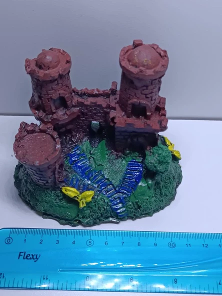 Netx Üçlü Şato11x8x7 cm Akvaryum Dekoru - Resim 3