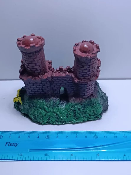 Netx Üçlü Şato11x8x7 cm Akvaryum Dekoru - Resim 2