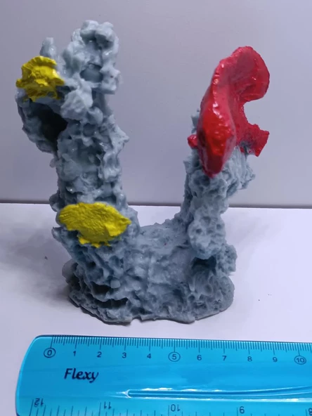 Netx Balıklı Mercan 8x5x9 cm  Akvaryum Dekoru - Resim 3