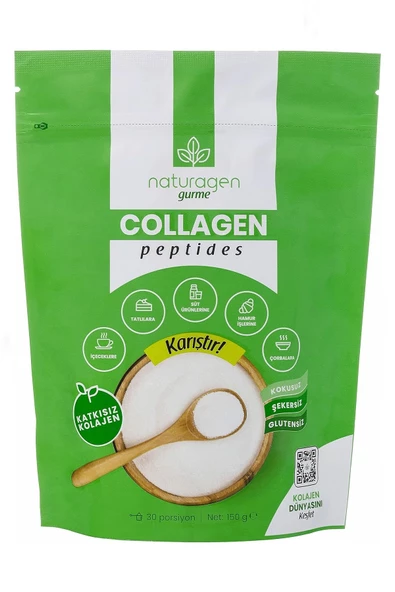 Naturagen Helal Toz Kolajen Collagen Peptides 150 gr (Tip 1 - Tip 3 Sığır Toz Kolajen Peptit)