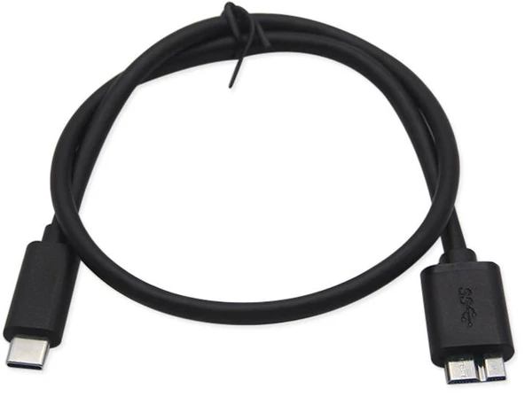 Type C to Usb 3.0 Taşınabilir Hardisk Kablosu 1 Metre - 2