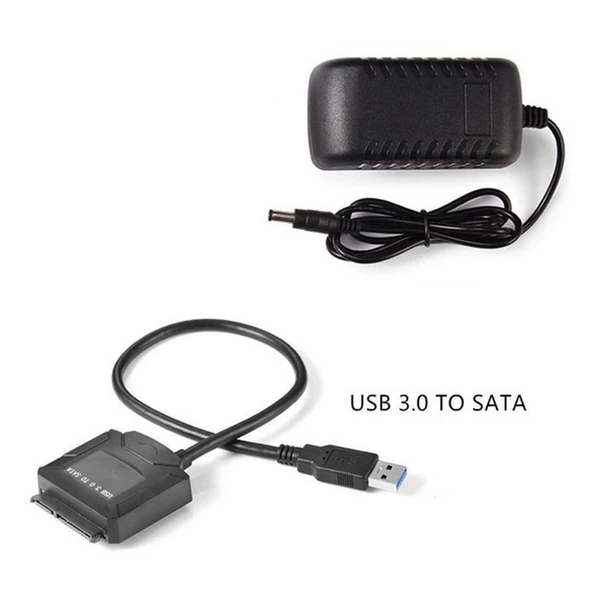 Usb 3.0 Adaptörlü 2.5 İnç-3.5 İnç Sata Harddisk Bağlantı Kablosu - 8