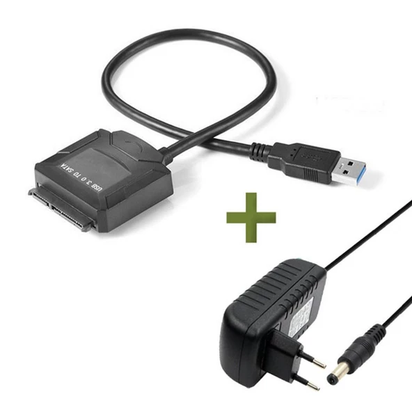 Usb 3.0 Adaptörlü 2.5 İnç-3.5 İnç Sata Harddisk Bağlantı Kablosu - 2