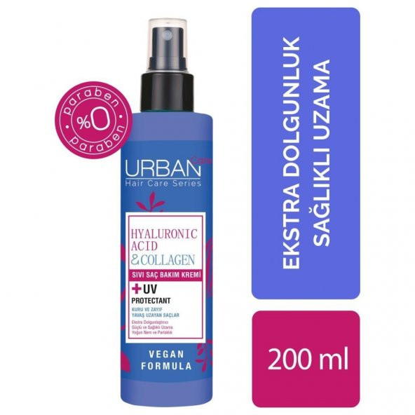 Urban Care Sıvı Saç Kremi 200Ml Hyaluronic Acid & Collagen