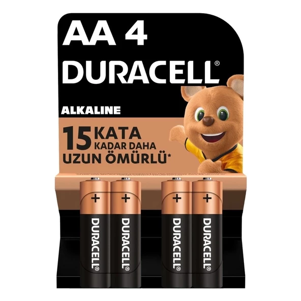 Duracell LR6/MN1500 Aa 1.5V Alkalin Kalem Pil (4lü) Paket