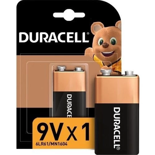Duracell 9 Volt  4 Adet Pil