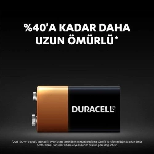 Duracell 9 Volt (2 li) Pil 2 Adet - 2