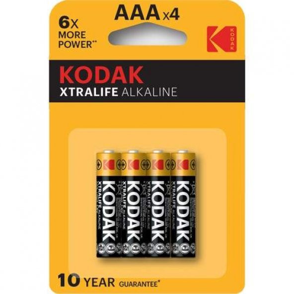 Kodak Xtralife 4'lü İnce Pil