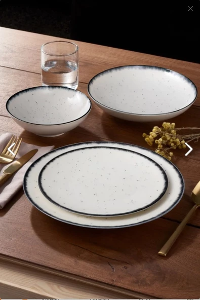 Güral Porselen Atina 24 Parça 6 Kişilik Yemek Takımı GBSATN24KY458SYH - 2
