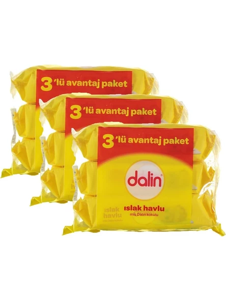 Dalin Islak Havlu 56 Lı x 9 Paket 504 Yaprak